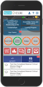 Screenshot of a mobile phone showing course material